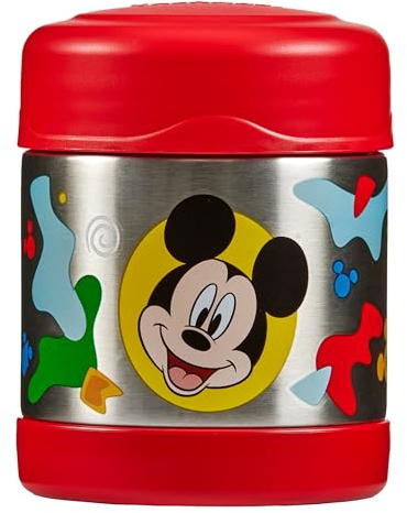 Thermos kids Funtainer FOOD JAR DISNEY 0,30 l, Musse, termobehållare för barn av rostfritt stål, 5 h varm/7 h kall, absolut tät, Disney lunchskål för mat och lunchpaus i Kita, skolan