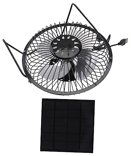 PRETYZOOM 4.5w Mini Ventilador Solar para Escritorio de Ventilador USB Silencioso para Exteriores para Gallineros Panel Solar