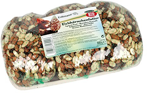 Erdtmanns Eichhörnchenfutter 8 x 900 g | Zusätzlich für Wildvögel geeignet | Ganzjahresfutter