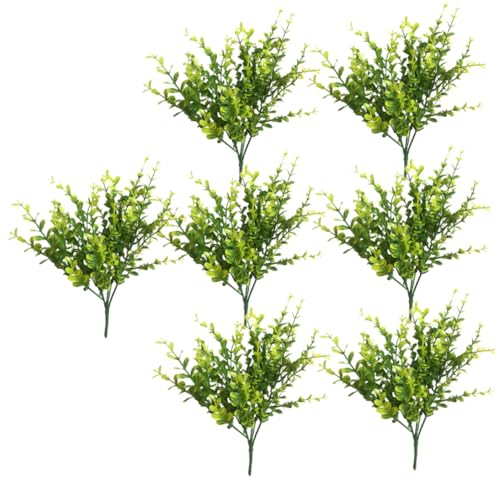 ABOOFAN Vase Gefälschte Pflanze 7 Stücke Gefälschte Eukalyptus Blätter Künstliche Pflanze Zweig Indoor Decor