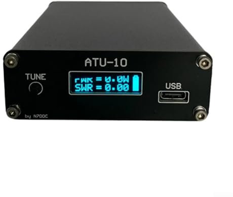 Automatischer Antennentuner, 1,8–50 MHz ATU10 QRP, automatischer Antennentuner, mit Metallgehäuse, mit 1 Typ-C-Kabel
