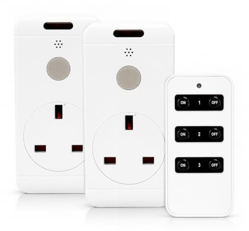 STATUS IONOS Remote Control Socket, White, Pack of 2 | Remote Control Plug UK, IONREMSOC2PK10