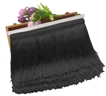 Azonelife 10M de Ribete de Flecos, Flecos de Encaje para Vestido Latino
