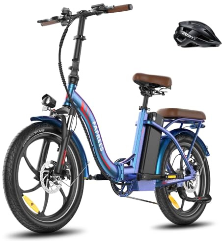 Fafrees E-Bike Klapprad Elektrofahrrad 20 * 4.0 Zoll, F20 Max Ebike Faltbares 48V 22.5Ah Akku für Lange Reichweite bis 100-160KM, e Bike fur Damen und Herren (buntes Blau)