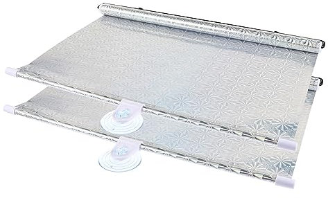 OUNONA Pare-Soleil Automatique Enroulable pour Vitres De Voiture (Lot De 2) en PVC Respirant Compatible avec La Plupart des Vitres Arrière pour Enfants Et Animaux Domestiques