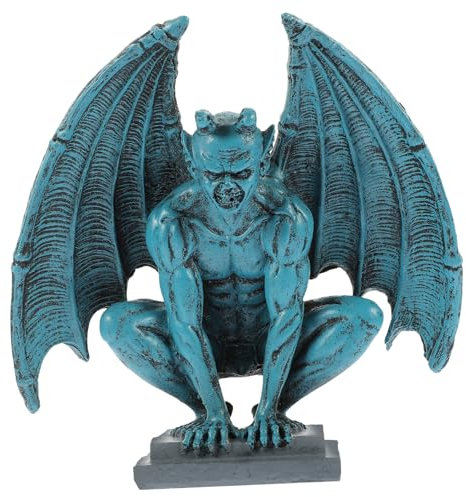 ABOOFAN 2pcs Gothic Statue Garden Figurine Wings Resin Outdoor Decoration Sculpture Ornament
