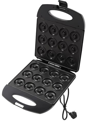 Donut Maker, macchina per ciambelle, mini ciambelle, 12 mini ciambelle, ciambelle compatte, ciambelle elettriche, rivestimento antiaderente, per colazione, snack, dessert