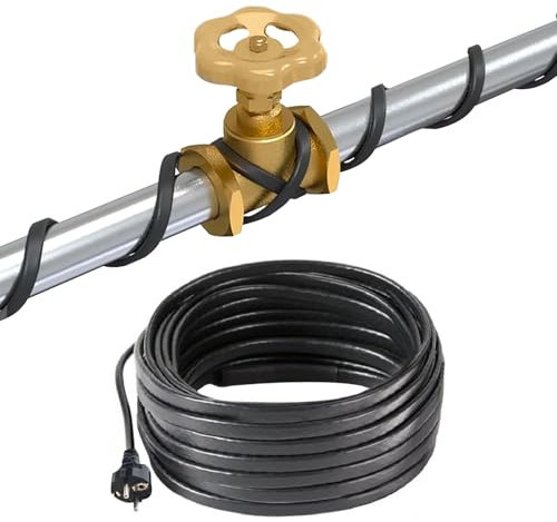 H&G Lifestyles 5 m Gutter Heater 230 V - Self-Regulating Heating Cable 26 W/m for Gutter, Pipe, Water Pipe - Frost Protection Heat Trace Heating, Heating Tape Against Ice and Snow