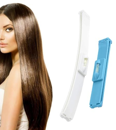 KEQAR 2 Kit Coupe Cheveux Aide à la Coupe Clip Cheveux Guide de Coupe Frange Outil de Coupe DIY Assistant Coiffure Professionnel（BLUE）