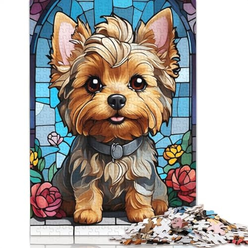 Yorkshire Terrier Jigsaw Puzzles Puzzles for Adults Kids. 1000 Pieces Impossible Challenge Toy Educational Game Home Decoration for Adults& Kids Age 14 Years Up 1000pcs (38x26cm)