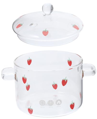 GLEAVI Casserole Verre Borosilicate avec Couvercle Pot Multifonctionnel pour Soupe et Nouilles Ustensiles de Cuisine pour Maison et Restaurant
