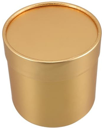 HAPINARY Runde aus Papier in Gold mit Deckel Einfache Reinigung und Vielseitig Nutzbar für Blumenarrangements Hochzeiten und Babypartys Farbe