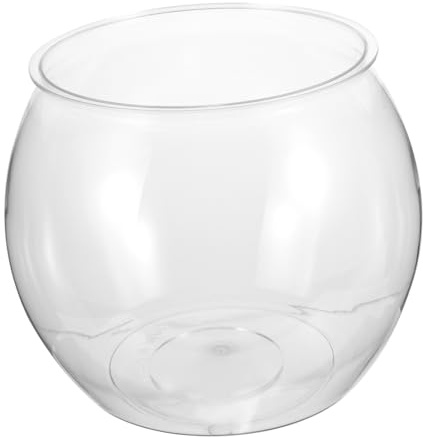 VERDANVERSE Transparenter Tisch Fischbehälter aus Kunststoff Kompakter Micro Landschafts Aquarium mit Flachem Boden für Goldfische und Schildkröten Vielseitiger Deko Fischglas für Büro und