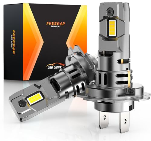 FREERAP H7 Led Bulb 32000LM 6500K Brighter, 100W Headlight Bulb with Fan, 1:1 Size, IP68 Waterproof, Plug and Play Easy Installation, Pack of 2(H7)