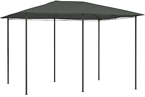 QJBSAVVA Pavillon 3x4x2,6 m Anthrazit 160 g/m² robuster Grillpavillon mit Stahlrahmen Stabiler Event Shelter für Gartenfest BBQ Camping und Outdoor Überdachung