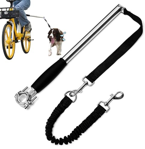 Correa para Perro en Bicicleta, Manos Libres, Accesorio Resistente para Bicicleta para Perros con Correa retráctil para Hacer Ejercicio, Entrenar, Trotar y Andar en