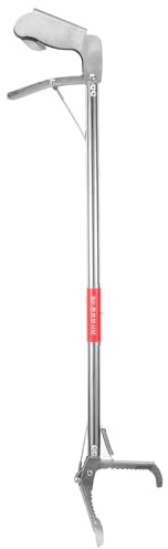 VOSAREA Pince à Anguilles en Acier Inoxydable Multifonction Pince à Crabes Antidérapante 25 Cm pour Reptiles et Amphibiens Outil de Manutention et Attrape-Serpents Robuste Usage Extérieur