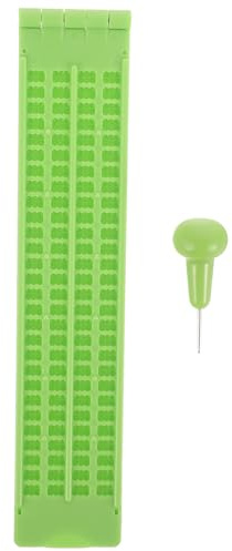 SUPVOX Set 1 Piastra Braille in Plastica Punteruolo Scrittura Braille 4 Righe e 28 Celle Leggero e Resistente per Non Vedenti