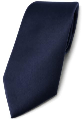 TigerTie Herren Satin-Krawatte einfarbig, 150x8 cm, für Business, Hochzeit und Feier
