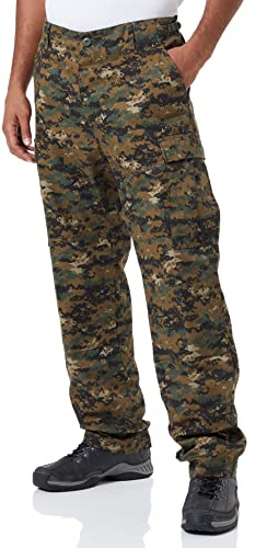 Mil-Tec Uomo US Pantaloni da campo BDU, Digital Woodland, M
