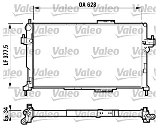 Valeo Radiatore, Raffreddamento Motore 732824 | Compatibile con: OPEL COMBO Kasten/Großraumlimousine, COMBO Tour, CORSA C, CORSA C Kasten/Schrägheck
