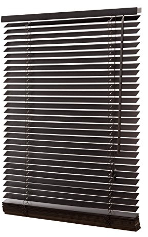 Ventanara® Holzjalousie 35mm Schwarzbraun Holz Jalousie Jalousette Echtholz 110 x 250 cm