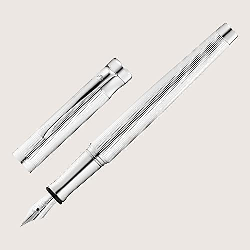 Waldmann Füllhalter Tango, Sterling Silber Linien-Design, Feder:breit (B)