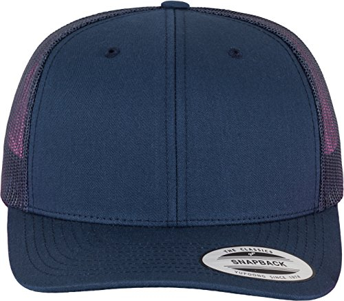 Flexfit Unisex Retro Trucker Cap, Klassische Trucker Cap mit Mesh-Rückseite, one Size, Navy