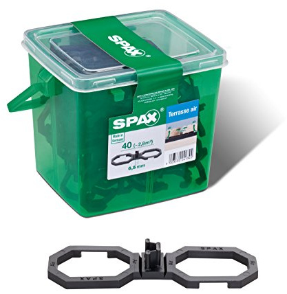 SPAX Air, zur besseren Belüftung, in Henkelbox M für ca. 2,8m², Abstand: 6,5mm, Schwarz, 5009422564009