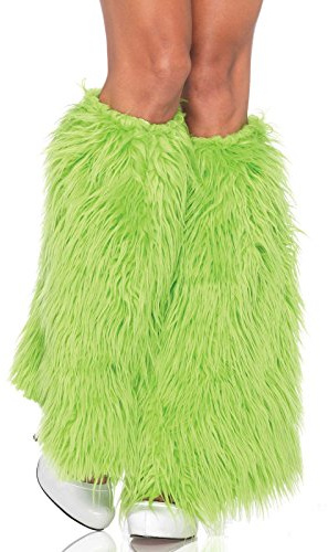 Leg Avenue 3934 - Furry Leg Warmers, Einheitsgröße (Neongrün)