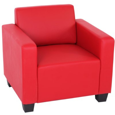 Mendler Modular Sessel Loungesessel Lyon, Kunstleder - rot