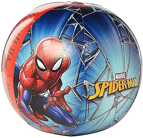 Bestway Wasserball Spiderman 51 cm, 1098002XXX21, Strandball 51 Cm, 34 cm