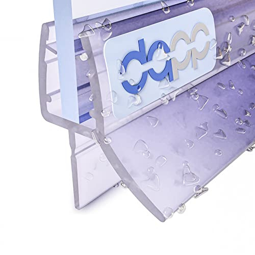 DQ-PP Duschdichtung 110cm – für 6mm - 8mm Glastür Stärke – UK03 – Wasserablaufprofil Wasserabweisprofil – Duschabdichtung Duschwand – Ersatzteile für Duschkabine – Transparent