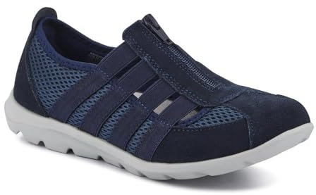 Leather Slip-On Shoes - Navy Size 6