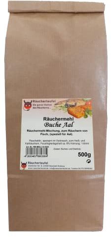 Räucherteufel Räuchermehl-Mischung Aal-Kräuter, Körnung 1-8mm, 500g