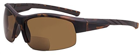 Eyekepper TR90 Unzerbrechlich Sport Bifokal Halbrand Sonnenbrille Baseball Laufen Angeln Fahren Golf Weicher Ball Wandern Matt-DEMI Rahmen +2.0