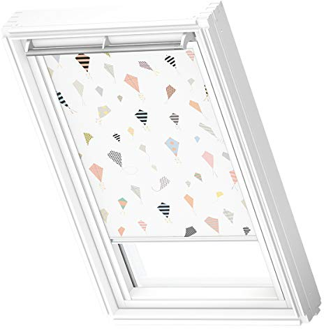 VELUX Original Verdunkelungsrollo für Dachfenster CK06 Drache mit weißer Schiene