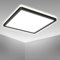 B.K.Licht - Panneau LED à lumière indirecte, plat, couleur de lumière blanc neutre, dalle led, plafond, plafonnier led, lustre salon, lustre cuisine, 29,3x29,3x2,8 cm, noir