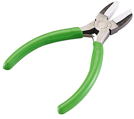 Fyearfly Flachnase Nylonzange, Kohlenstoffstahl Schmuckzange Mini Schmuck Zange Schmuck Diy Glätten & Biegezange, Für Die Schmuckherstellung Handwerkzeuge, 135mm (Grün)