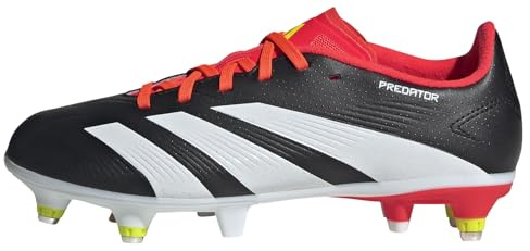 Adidas Unisex niños Predator 24 League Soft Ground Boots, Core Black/Cloud White/Solar Red, 32 EU