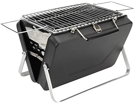 Bärbar Kolgrill, BBQ-matlagningsbarer Omedelbar Hopfällbar och Lätt Att Bära, Vikbar Anteckningsbokgrill för Utomhusgrillning Camping Reser Picknick Trädgårdsfest på