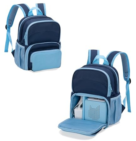 LoDrid Sac à dos compatible avec Tonie Box, étui de transport avec plusieurs poches pour écouteurs, chargeur et accessoires, sac de rangement pour lecteur audio de démarrage (design breveté)