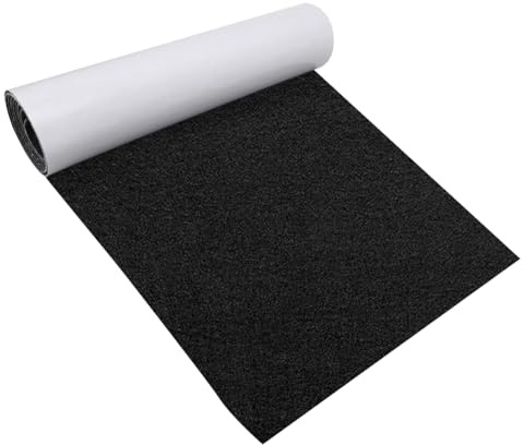 Yuragim Filz Selbstklebend 2mm, 40X200CM Schwarz Filzrolle Selbstklebender Klebriger Filzstoff Meterware Klebefilz Mehrzweckklebstoff für Möbel, DIY Box Liner, Cup Mat, Bilderrahmen, Stuhlbein