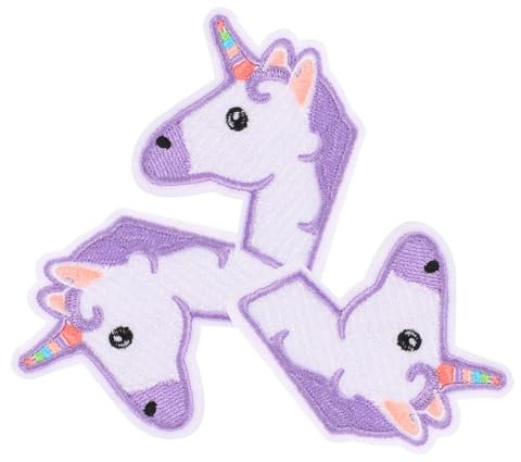 SHINEOFI 9stücke Einhorn Stoff Patches Bunte Aufnäher Zum Aufbügeln Für Kleidung Taschen Und -projekte Lustige Stickerei Aufkleber Für Bastelarbeiten