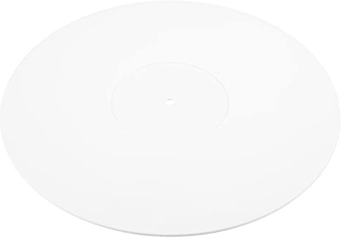 iFutniew Plattenspieler-Acryl-Slipmat für Vinyl-LP-Schallplattenspieler – 2,5 mm dick für engere Bässe – 30,5 cm Plattenmatte (weiß)