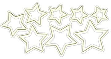 BAHJKASD Metall-Stanzschablone mit Sternen, für Scrapbooking, Alben, Stempel, Papierkarten, Stanzformen für Kartenherstellung