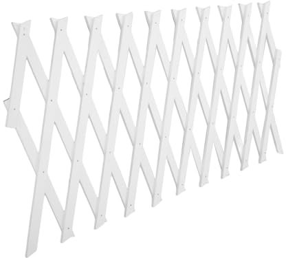 Kisangel Enrejado de Madera para Plantas Trepadoras de Exterior Ajustable 44 Cm para Jardín y Terraza Soporte Expandible para Enrejado de Pared y Cultivo Vertical