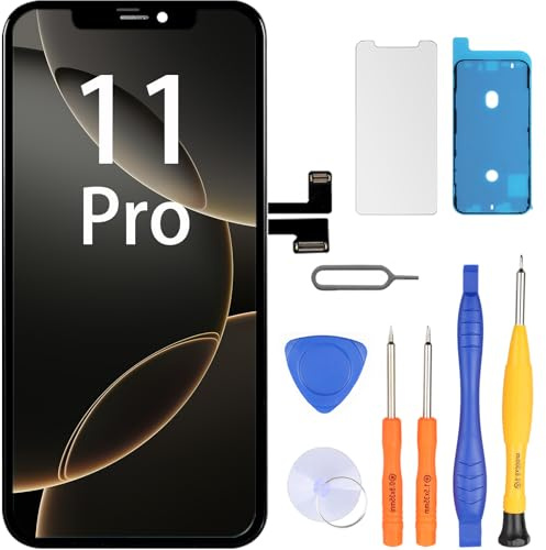 LL TRADER - Pantalla LCD para iPhone 11 Pro 5,8 Pantalla de Repuesto FHD, Digitalizador Táctil 3D, Montaje de Marco y Kit de Reparación U01
