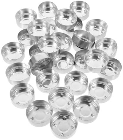 IMIKEYA 150pcs Empty Aluminum Tea Light Boxes for Diy Scented Candles Small Candle Holders for Making Accessories and Tea Light Tins