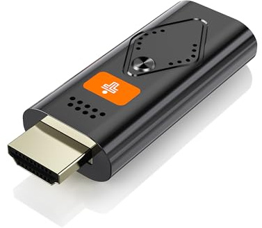Tongtion Wireless Display Dongle Adapter, Portable Transmitter 1080p HDMI Streaming, AirPlay/Miracast, 5GHz WiFi | Plug & Play for iOS&macOS